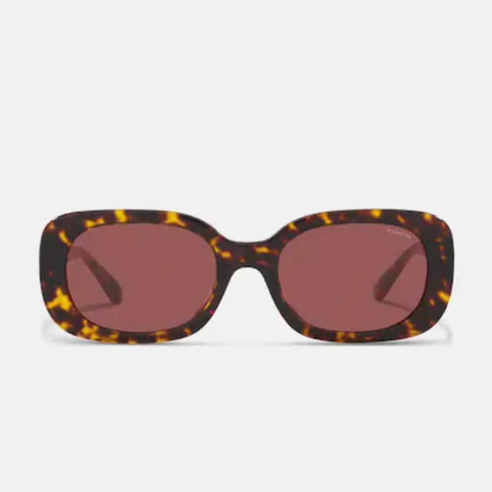 NWT Badge Rounded Square Sunglasses Coach - Picture 9 of 17